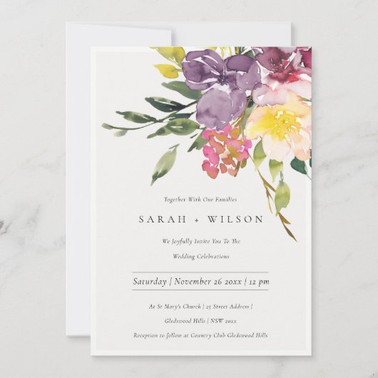 Noite voor de brutale bruidsbloedige bruiloft bedankkaart (Voorkant)