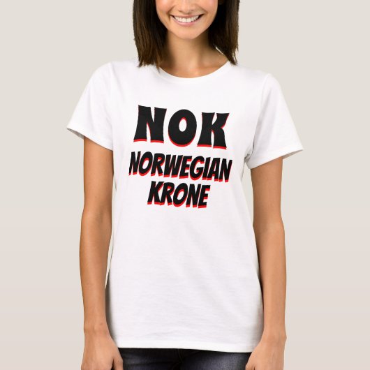 NOK Noorse kroon wit T-shirt (Voorkant)