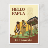 Noken Papua Indonesia Travel Briefkaart (Voorkant)