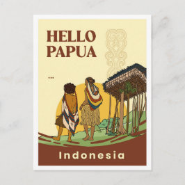 Noken Papua Indonesia Travel Briefkaart