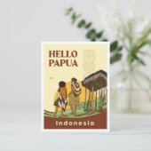 Noken Papua Indonesia Travel Briefkaart (Staand voorkant)