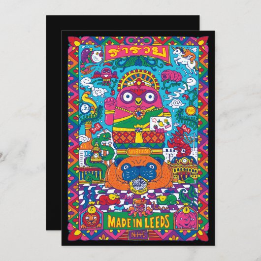 Nokhaak Nang Kwak - Thaise godin van rijkdom Kaart (Voorkant / Achterkant)