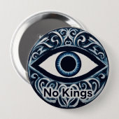 NoKingsEvilEye  Ronde Button 4,0 Cm (Voorkant /achterkant)