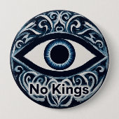 NoKingsEvilEye  Ronde Button 4,0 Cm (Voorkant)