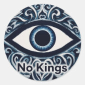 NoKingsEvilEye Ronde Sticker (Voorkant)