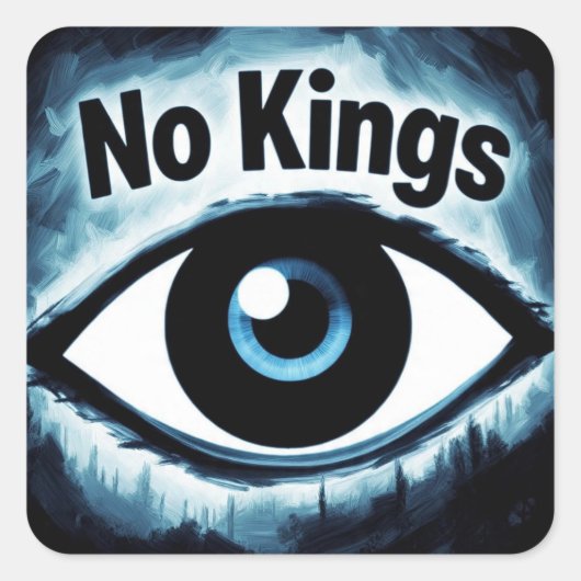 NoKingsEvilEye Vierkante Sticker (Voorkant)