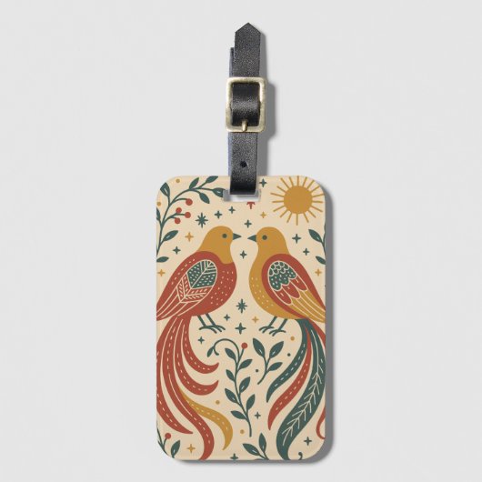 Nokshi Katha : Bird (Pakhi) Bagagelabel (Voorkant (verticaal))