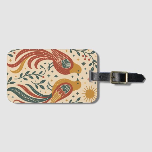 Nokshi Katha : Bird (Pakhi) Bagagelabel (Voorkant (horizontaal))