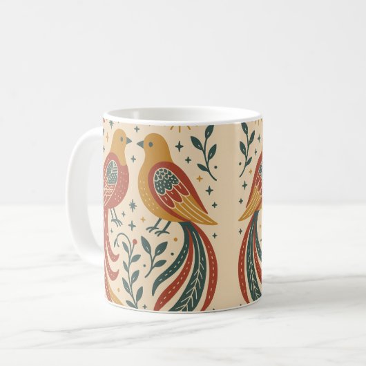 Nokshi Katha : Bird (Pakhi) Koffiemok (Voorkant links)