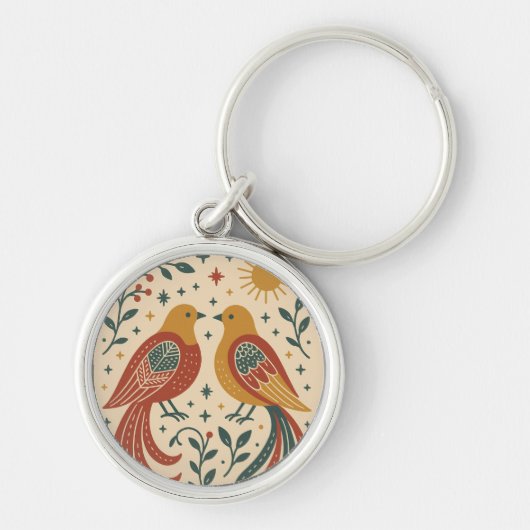 Nokshi Katha : Bird (Pakhi) Sleutelhanger (Voorkant)