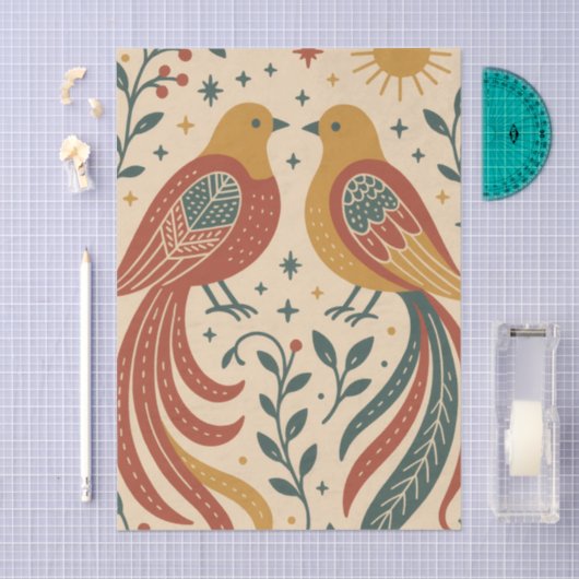 Nokshi Katha : Bird (Pakhi) Tissuepapier (Craft)