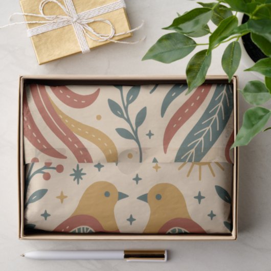 Nokshi Katha : Bird (Pakhi) Tissuepapier (Geschenk)