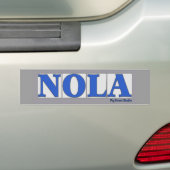 NOLA, Blue Letter Street Tegels Bumpersticker (Op auto)