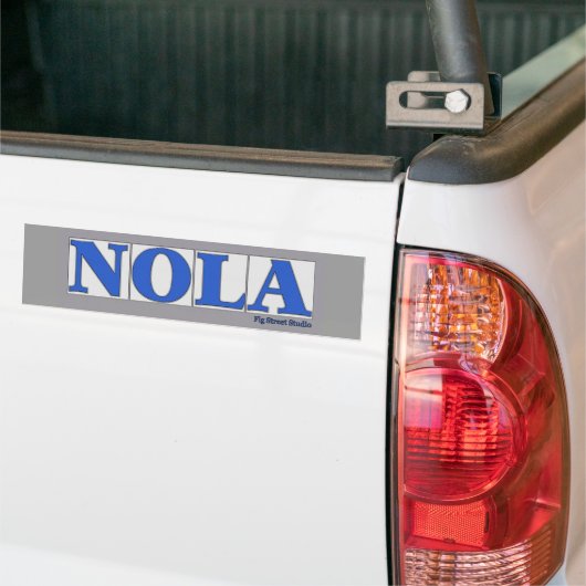 NOLA, Blue Letter Street Tegels Bumpersticker (Op Truck)