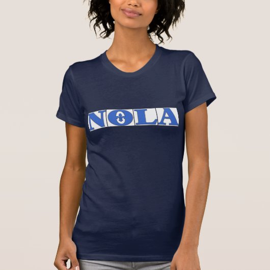 NOLA Blue Tegels Fleur de Lis T-shirt (Voorkant)