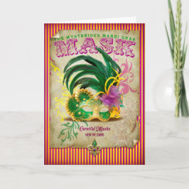 NOLA Collectie Mardi Gras Mask Kaart