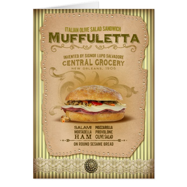 NOLA Collectie Muffuletta Sandwich Design (Voorkant)