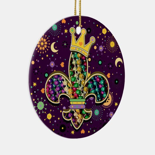 NOLA Data Fleur de is kralen Keramisch Ornament (Rechts)