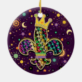 NOLA Data Fleur de is kralen Keramisch Ornament (Achterkant)