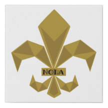 NOLA fans Enige Gelegenheid Gift FLeur-de-Lis Canv
