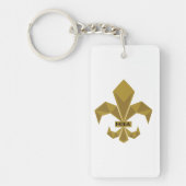 NOLA fans Enige Gelegenheid Gift FLeur-de-Lis Canv Sleutelhanger (Voorkant)
