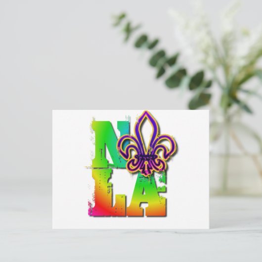NOLA FLEUR DE LIS BRIEFKAART (Staand voorkant)