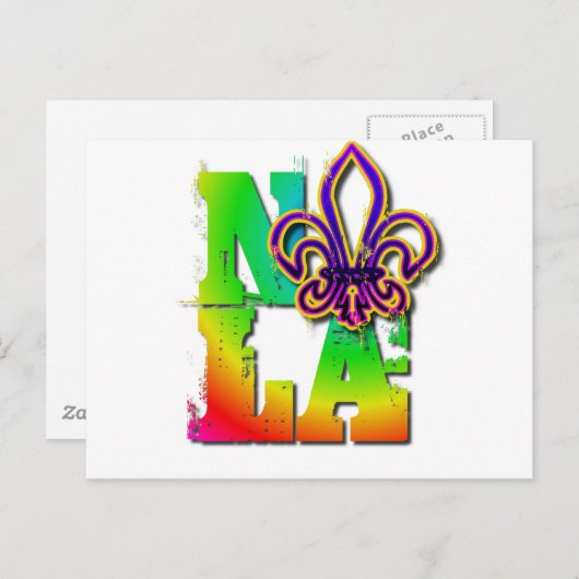 NOLA FLEUR DE LIS BRIEFKAART (Voorkant / Achterkant)