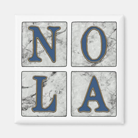 NOLA French Quarter New Orleans Louisiana Magneet (Voorkant)