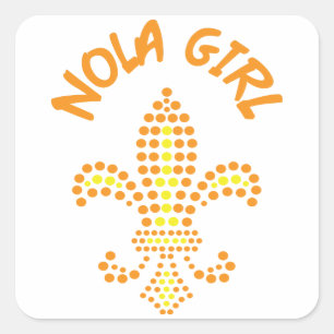 NOLA Girl Vierkante Sticker