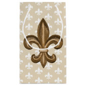 Nola Gold en White French Fleur De Lis Klein Cadeauzakje (Achterkant)