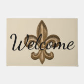 Nola Gold Fleur de Lis Welcome Deurmat (Voorkant)