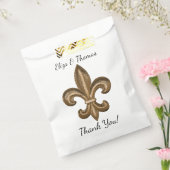 Nola Goud Frans Fleur De Lis Bruiloft Dank u Bedankzakje (Gezegeld)