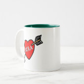 NOLa Heart Tweekleurige Koffiemok (Voorkant links)