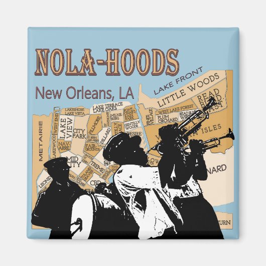 Nola Hoods Brass Band Magneet (Voorkant)