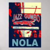 NOLA Jazz en Gumbo Poster (Voorkant)