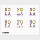 NOLA King Cake Ronde Sticker (Vel)