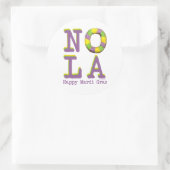NOLA King Cake Ronde Sticker (Tas)