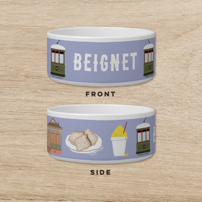 NOLA Liefde Paarse Hond Kat Pet Voerbakje (Creator heeft geüpload)