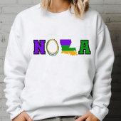 NOLA Louisiana Mardi Gras Paarse, Groen en Goud T-shirt