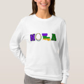 NOLA Louisiana Mardi Gras Paarse, Groen en Goud T-shirt (Voorkant)