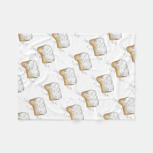 NOLA Louisiana New Orleans Beignet Pastry Foodie Fleece Deken (Voorkant (Horizontaal))