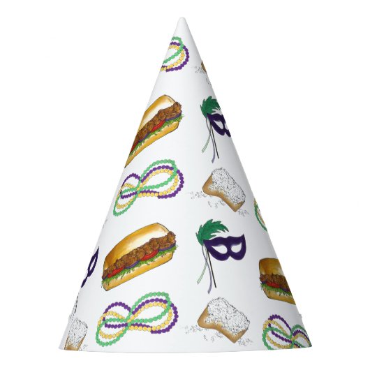 NOLA Mardi Gras Laissez Les Bon Temps Rouler Feesthoedjes (Voorkant)