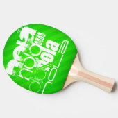 NOLA; Neon Green Stripes Tafeltennisbatje (Zijkant)