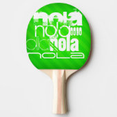 NOLA; Neon Green Stripes Tafeltennisbatje (Voorkant)