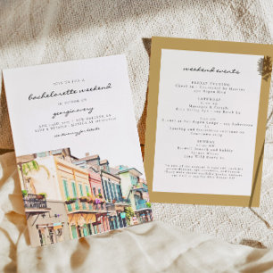 Nola - New Orleans Bachelorette Invite & Itinerary Kaart