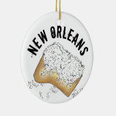 NOLA New Orleans Beignet Pastry Louisiana Keramisch Ornament (Rechts)