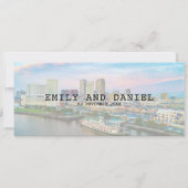 NOLA New Orleans Bestemming Boarding Pass Bruiloft Kaart (Achterkant)