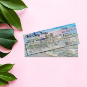 NOLA New Orleans Bestemming Boarding Pass Bruiloft Kaart