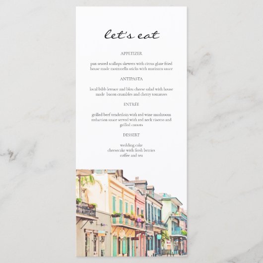 NOLA New Orleans Bourbon Street Menu-kaarten Menu (Voorkant)
