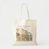 NOLA New Orleans French Quarter Bachelorette Tote Bag (Voorkant)